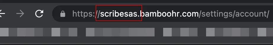 Przejdź do swojego konta BambooHR i skopiuj subdomenę instancji z paska adresu URL