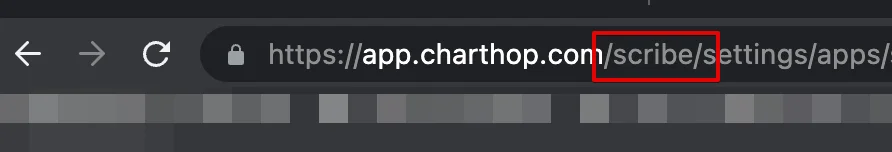 Skopiuj swoją Org Nickname z paska URL i wklej ją w Scribe, a następnie połącz ChartHop.