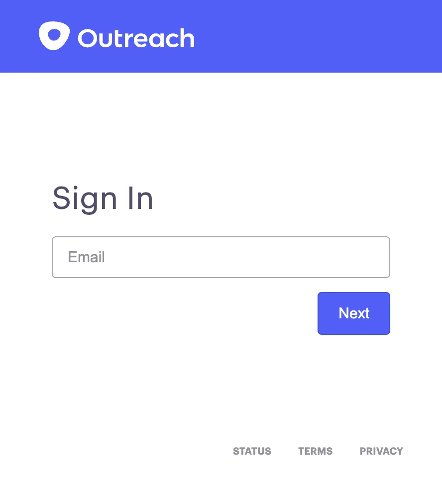Zaloguj się na swoje konto Outreach