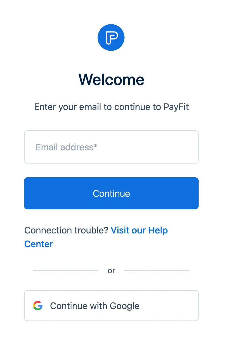 Zaloguj się na swoje konto Payfit