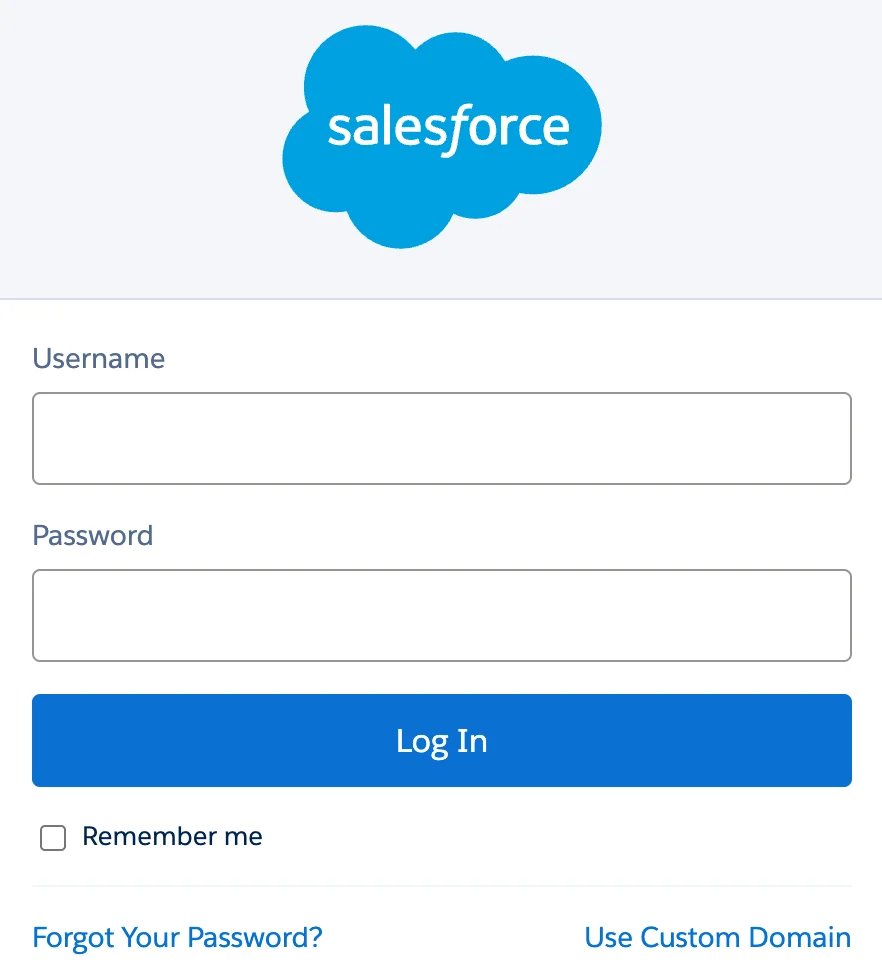 Zaloguj się na swoje konto Salesforce