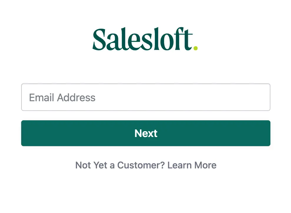 Zaloguj się na swoje konto SalesLoft