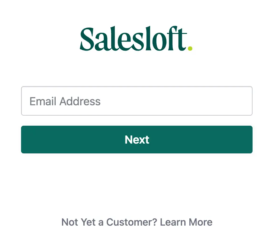 Zaloguj się na swoje konto Salesloft