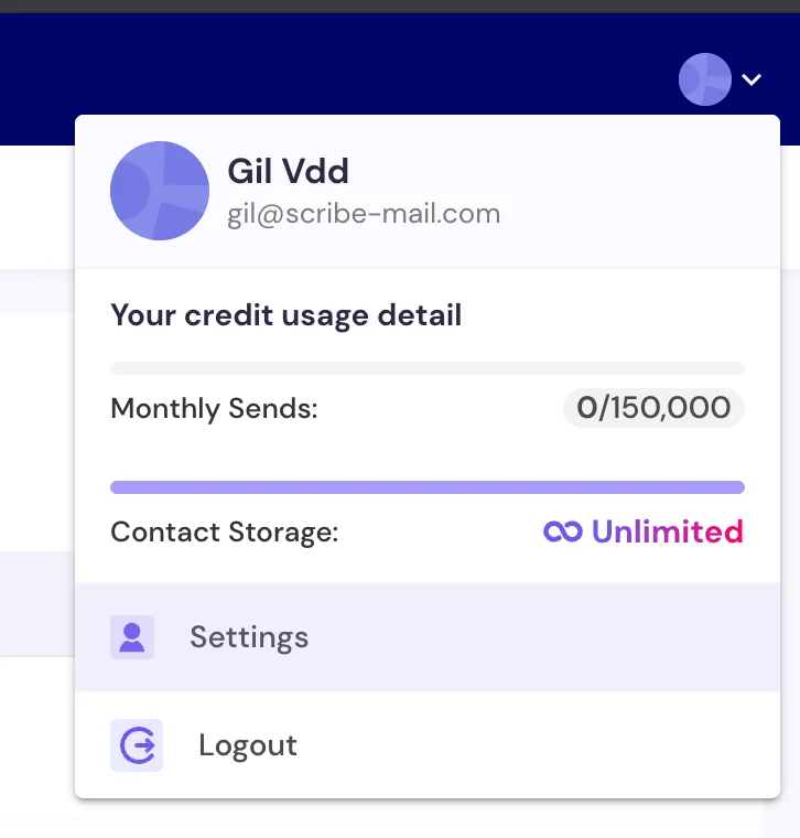 W Smartlead kliknij Settings w prawym górnym rogu